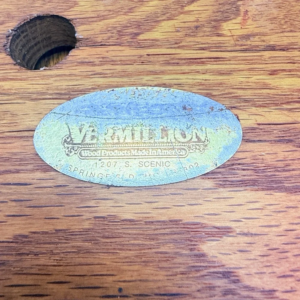Rare Vintage 1960s Vermillion Oak Lazy Susan MCM Scandi Charcuterie Cheese Board